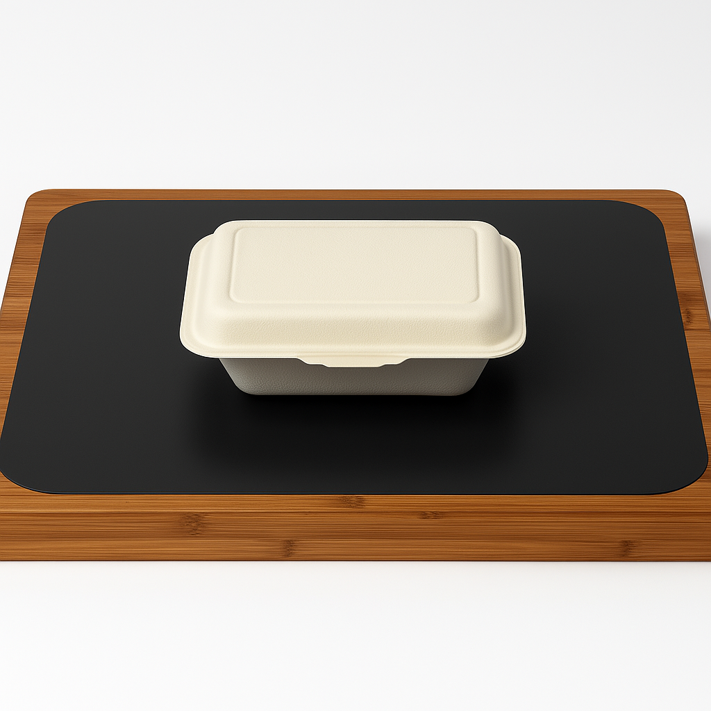 7 x 5 Inch Compostable Bagasse Lunch Box – Clamshell Container