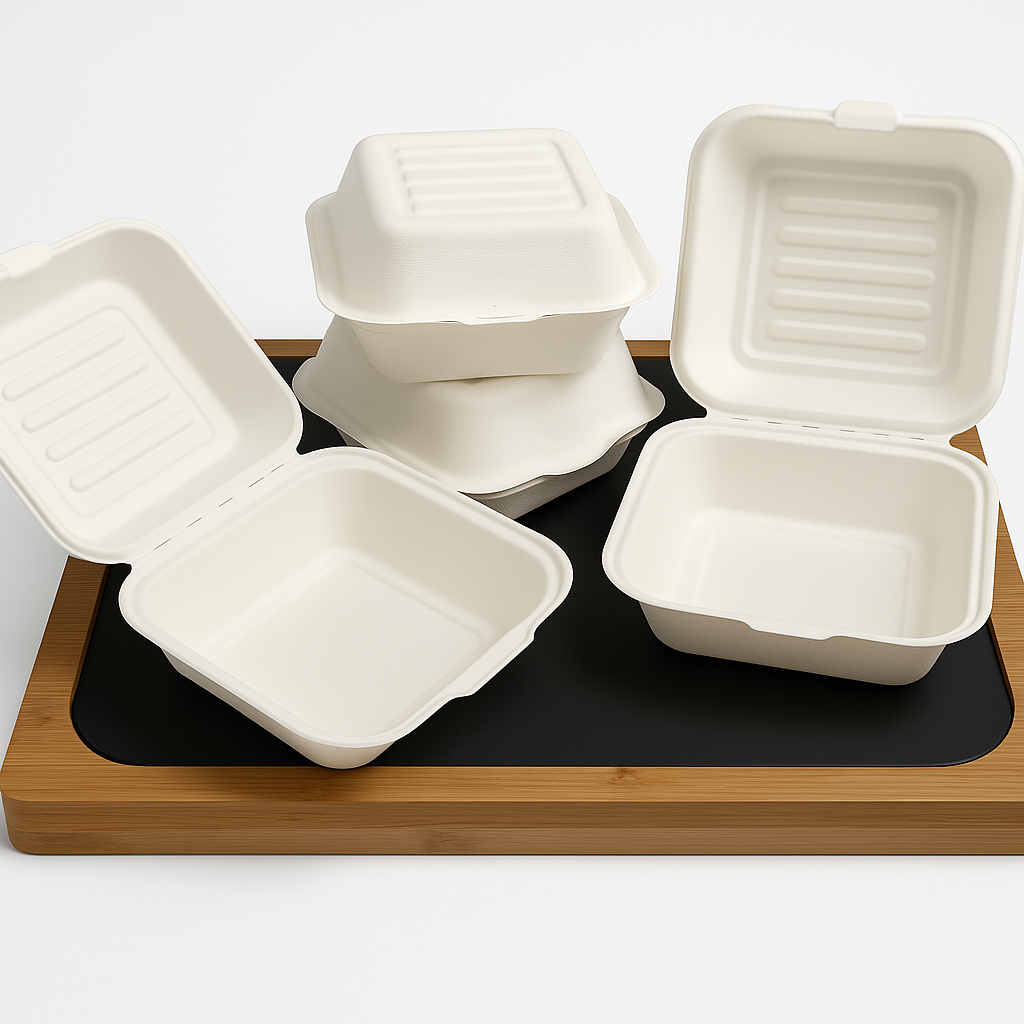 6x6" Sugarcane Burger Box