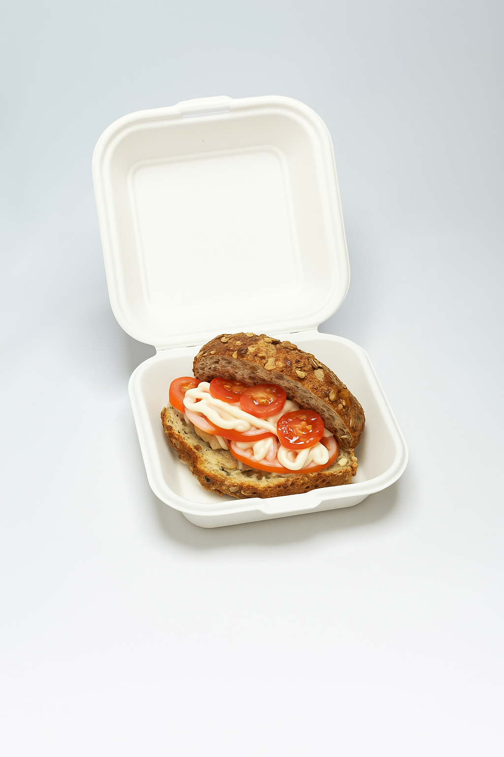 6x6" Sugarcane Burger Box