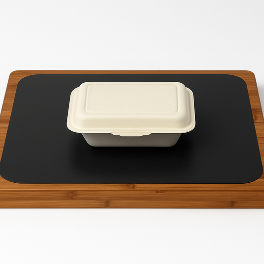 7 x 5 Inch Compostable Bagasse Lunch Box – Clamshell Container